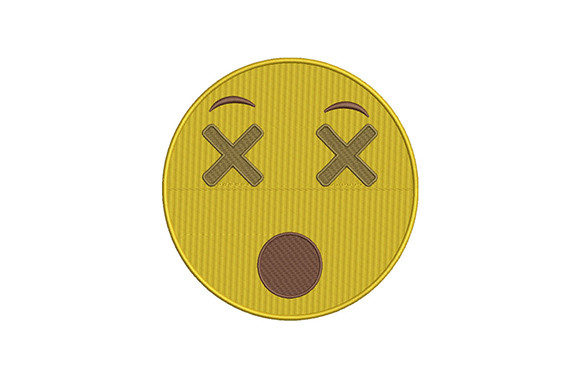 Dizzy Emoji: A Playful Machine Embroidery Design for Gifts