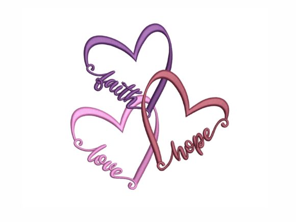 Faith Hope and Love Embroidery Design