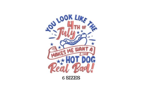 Fourth of July Hot Dog: A Festive Embroidery Review