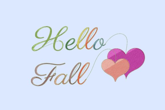 Hello Fall Embroidery Design