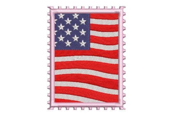 Postage Stamp: A Patriotic Embroidery Gem for 4th of July Gifts