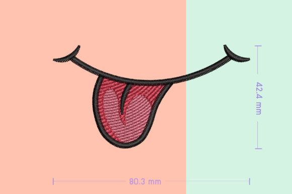 Smile Mouth with Tongue