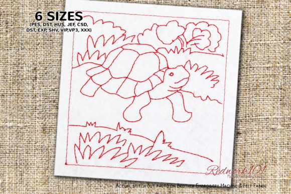Tortoise Redwork: A Designer's Review for Personalized Gifts